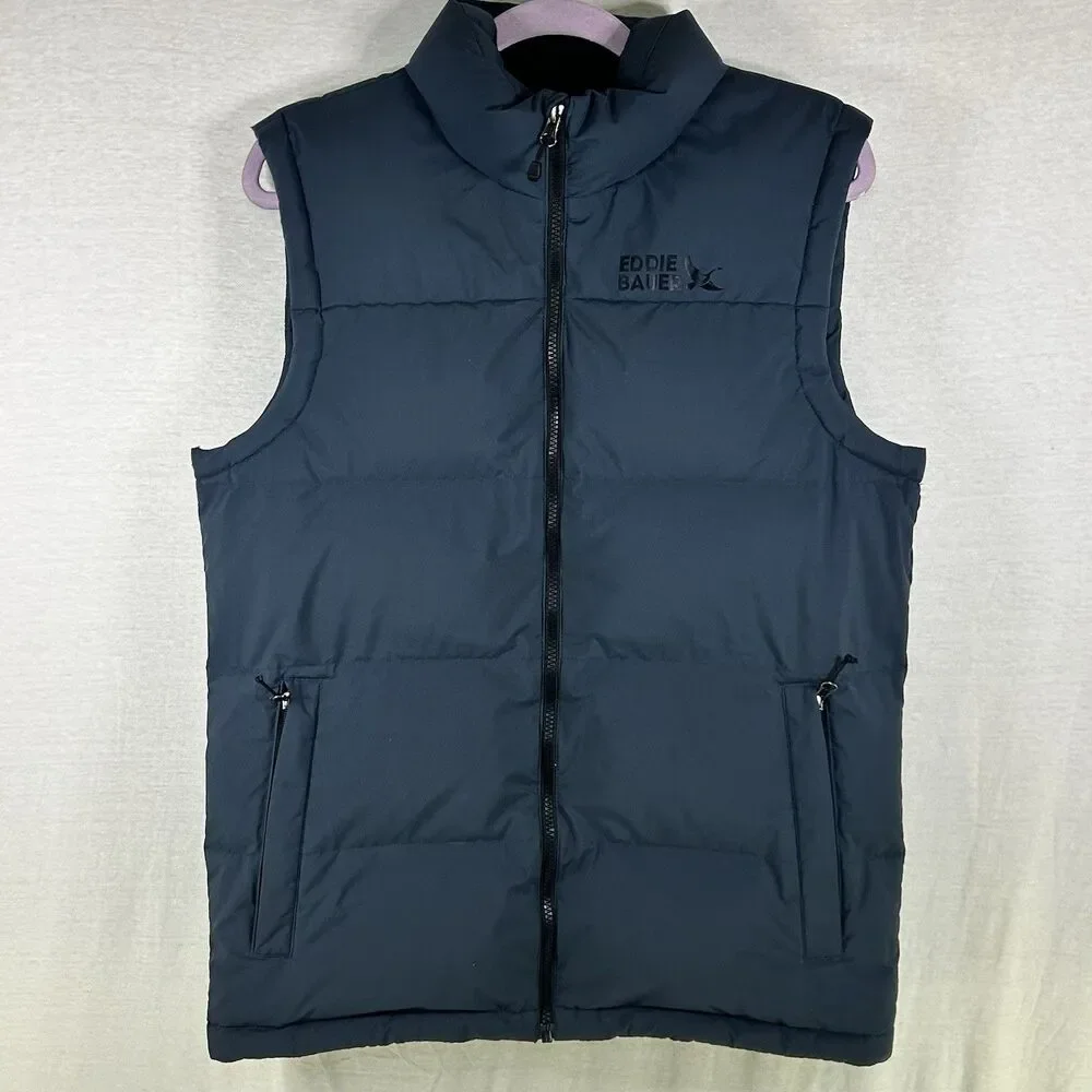 Eddie Bauer Mens Essential 550 Down Puffer Vest Blue Men's Size Medium